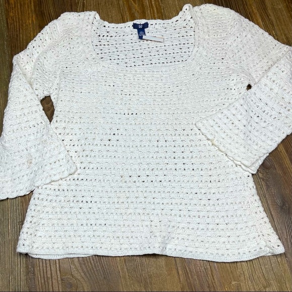 Gap Crochet Sweater Pullover Boho Festival Size L - Picture 1 of 10